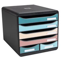 Exacompta Schubladenbox 312606D, Big Box Maxi, SKANDI, 6 Schubladen, sortiert 9002493312609 Exacompta