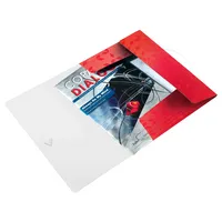 Leitz Gummizugmappe WOW 4599-00-26, A4 rot Polypropylen (PP) 250g, für ca. 150 Blatt, mit 3 Einschlagklappen 4002432135103 Leitz