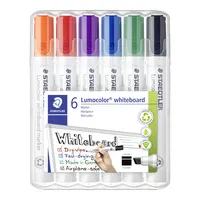 Staedtler Boardmarker-Set Lumocolor 351 B, 351B-WP6, Etui, 6-farbig sortiert, 2-5mm Keilspitze 4007817314326 Staedtler 6 Stück