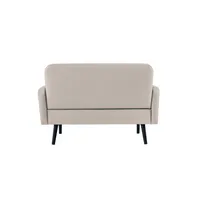 meet powered by PAPERFLOW 2-Sitzer Sofa LISBOA weiß schwarz Kunstleder 124,0 x 81,5 x 83,0 cm, 1 St.