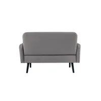 meet powered by PAPERFLOW 2-Sitzer Sofa LISBOA grau schwarz Kunstleder 124,0 x 81,5 x 83,0 cm, 1 St.