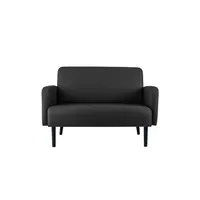 meet powered by PAPERFLOW 2-Sitzer Sofa LISBOA schwarz Kunstleder 124,0 x 81,5 x 83,0 cm, 1 St.