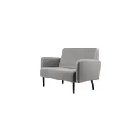 meet powered by PAPERFLOW 2-Sitzer Sofa LISBOA grau schwarz Stoff 124,0 x 81,5 x 83,0 cm, 1 St.