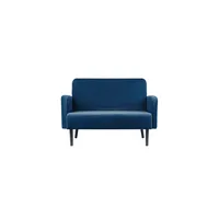 meet powered by PAPERFLOW 2-Sitzer Sofa LISBOA blau schwarz Stoff 124,0 x 81,5 x 83,0 cm, 1 St.