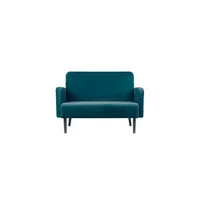 meet powered by PAPERFLOW 2-Sitzer Sofa LISBOA grün schwarz Stoff 124,0 x 81,5 x 83,0 cm, 1 St.