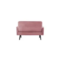 meet powered by PAPERFLOW 2-Sitzer Sofa LISBOA rosa schwarz Stoff 124,0 x 81,5 x 83,0 cm, 1 St.