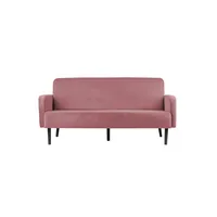 meet powered by PAPERFLOW 3-Sitzer Sofa LISBOA rosa schwarz Stoff 176,0 x 81,5 x 83,0 cm, 1 St.