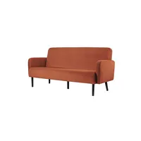 meet powered by PAPERFLOW 3-Sitzer Sofa LISBOA rost schwarz Stoff 176,0 x 81,5 x 83,0 cm, 1 St.