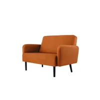 meet powered by PAPERFLOW 2-Sitzer Sofa LISBOA braun schwarz Stoff 124,0 x 81,5 x 83,0 cm, 1 St.