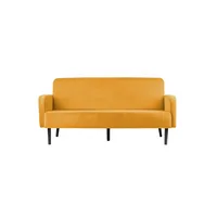 meet powered by PAPERFLOW 3-Sitzer Sofa LISBOA safran schwarz Stoff 176,0 x 81,5 x 83,0 cm, 1 St.