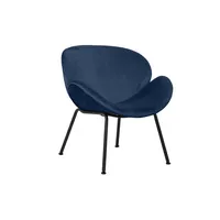meet powered by PAPERFLOW Sessel SMILE blau schwarz Stoff 72,0 x 68,5 x 75,0 cm, 1 St.