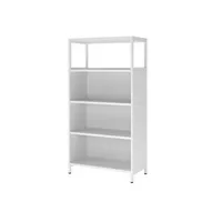 Hammerbacher Regal FlexWall 4OH 1offen Sockel weiß 4032062307380 Hammerbacher 4 Stück