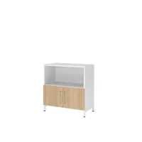 Hammerbacher Regalschrank FlexWall VFW28T1KUWEBS, nein, 2 OH, weiß/eiche, 80x82,8x41,7cm (BxHxT) 4032062307489 Hammerbacher 2 Stück