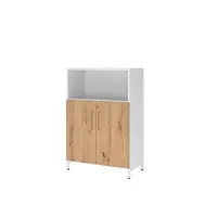 Hammerbacher Regalschrank FlexWall VFW38T2KUWRBS, abschließbar, 3 OH, grafit/asteiche, 80x118x41,7cm (BxHxT) 4032062307595 Hammerbacher 3 Stück