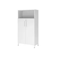 Hammerbacher Regalschrank FlexWall VFW48T3KUWWBS, abschließbar, 4 OH, weiß, 80x153,2x41,7cm (BxHxT) 4032062307823 Hammerbacher 4 Stück