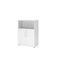 Hammerbacher Regalschrank FlexWall VFW38T2KG/W/W/BS, abschließbar, 3 OH, weiß, 80x109,8x40cm (BxHxT) 4032062307526 Hammerbacher 3 Stück