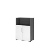 Hammerbacher Regalschrank FlexWall VFW38T2KG/G/W/BS, abschließbar, 3 OH, grafit/weiß, 80x109,8x40cm (BxHxT) 4032062307557 Hammerbacher 3 Stück