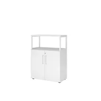 Hammerbacher Regalschrank FlexWall VFW38T2RG/W/W/BS, abschließbar, 3 OH, weiß, 80x109,8x40cm (BxHxT) 4032062307649 Hammerbacher 3 Stück