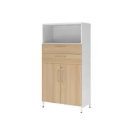 Hammerbacher Regalschrank FlexWall VFW48K2KUWEBS, abschließbar, 3 OH, weiß/eiche, 80x153,2x41,7cm (BxHxT) 4032062308325 Hammerbacher 5 Stück