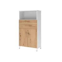 Hammerbacher Regalschrank FlexWall VFW48K2KUWRBS, abschließbar, 3 OH, weiß/eiche, 80x153,2x41,7cm (BxHxT) 4032062308318 Hammerbacher 5 Stück
