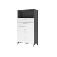 Hammerbacher Regalschrank FlexWall VFW48K2KUGWBS, abschließbar, 3 OH, grafit/weiß, 80x153,2x41,7cm (BxHxT) 4032062308332 Hammerbacher 5 Stück