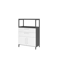 Hammerbacher Regalschrank FlexWall VFW38K1RUGWBS, nein, 2 OH, grafit/weiß, 80x118x41,7cm (BxHxT) 4032062308219 Hammerbacher 4 Stück