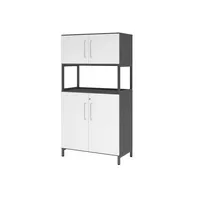 Hammerbacher Regalschrank FlexWall VFW48K5RUGWBS, abschließbar, 4 OH, grafit/weiß, 80x153,2x41,7cm (BxHxT) 4032062308455 Hammerbacher 5 Stück