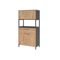 Hammerbacher Regalschrank FlexWall VFW48K7RUGRBS, nein, 3 OH, grafit/asteiche, 80x153,2x41,7cm (BxHxT) 4032062308585 Hammerbacher 6 Stück