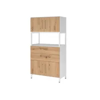 Hammerbacher Regalschrank FlexWall VFW48K7RUWRBS, nein, 3 OH, weiß/eiche, 80x153,2x41,7cm (BxHxT) 4032062308554 Hammerbacher 6 Stück