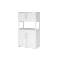 Hammerbacher Regalschrank FlexWall VFW48K5RG/W/W/BS, abschließbar, 4 OH, weiß, 80x145x40cm (BxHxT) 4032062308363 Hammerbacher 5 Stück