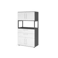 Hammerbacher Regalschrank FlexWall VFW48K7RGGWBS, nein, 3 OH, grafit/weiß, 80x145,2x41,7cm (BxHxT) 4032062308516 Hammerbacher 5 Stück