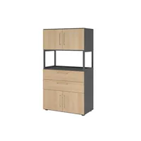Hammerbacher Regalschrank FlexWall VFW48K7RGGEBS, nein, 3 OH, grafit/eiche, 80x145,2x41,7cm (BxHxT) 4032062308530 Hammerbacher 5 Stück