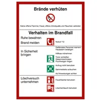 Marahrens Hinweisschild Brände verhüten K160.02.208 DIN14096 4061466062557 Marahrens