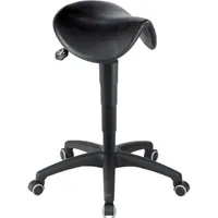 Mey Chair Hocker 11213 AF5-HR-PU, schwarz, mit Rollen, höhenverstellbar, bis 120kg 4260046924845 Mey Chair