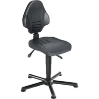Mey Chair Arbeitsdrehstuhl W13-25-TG-PU, schwarz / schwarz, bis 250kg, ohne Kopfstütze 4260046922346 Mey Chair
