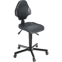Mey Chair Arbeitsdrehstuhl W13-25-TR-PU, schwarz / schwarz, bis 250kg, ohne Kopfstütze 4260046922285 Mey Chair