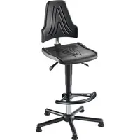 Mey Chair Arbeitsdrehstuhl W19-25-H-PU-FS7 ESD, schwarz / schwarz, bis 250kg, ohne Kopfstütze 4260046925477 Mey Chair