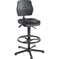 Mey Chair Arbeitsdrehstuhl W15-25-H-PU-FR7, schwarz / schwarz, bis 120kg, ohne Kopfstütze 4260046928744 Mey Chair