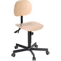 Mey Chair Arbeitsdrehstuhl Workster Light W2, buche natur / schwarz, bis 120kg, ohne Kopfstütze 4260046920885 Mey Chair