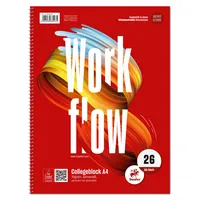 Staufen Collegeblock Style Work flow DIN A4 kariert mit Rand Lineatur 26