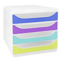 Exacompta Schubladenbox BIG-BOX 310399D 4Schübe chromaline sort 9002493424982 Exacompta