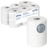 Kleenex Rollenhandtücher Ultra SLIMROLL 6781, Außenabrollung, 2-lagig, weiß, Recycling-Tissue 5027375050695 Kleenex 6 Stück