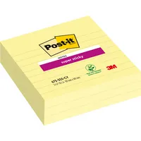 Post-it Haftnotizen 675-3SCY, Super Sticky Notes, 101x101mm, gelb, liniert, quadratisch 0051141998817 Post-it 3 Stück