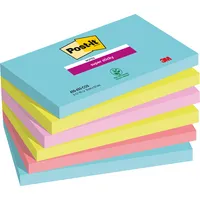 Post-it Haftnotizen 6556SMI, Super Sticky Miami, 76x127mm, türkis/neongrün/neonpink/rot, quadratisch 0076308871673 Post-it 6 Stück