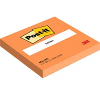 3M Haftnotizen 654NOR, Notes neon, 76x76mm, neonorange, quadratisch 3134375328517 3M 100 Blatt
