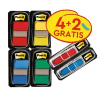 Post-it Haftmarker I680-P6, Index Standard, verschiedene Formate, 4-farbig sortiert, ohne, rechteckig 0021200467431 Post-it
