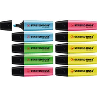 Stabilo Textmarker-Set BOSS ORIGINAL, 70/10-1, Etui, 10-farbig sortiert, 2-5mm Keilspitze 4006381109765 Stabilo 10 Stück