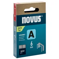 Novus Tackerklammern Typ A 53/6, 042-0773, Stahldraht 4009729080702 Novus 1800 Stück