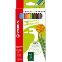 Stabilo Buntstift GREENcolors + GREENgraph Kartonetui 12 Stück/12 Farb