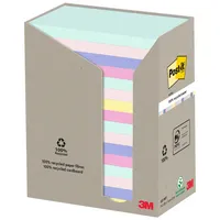 Post-it® Haftnotiz Recycling Notes Tower Pastell Rainbow 127 x 76 mm (B x H) 16 Block/Pack.